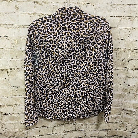 J Crew Leopard Print Cotton Poplin Button Up Shirt - Picture 3 of 5